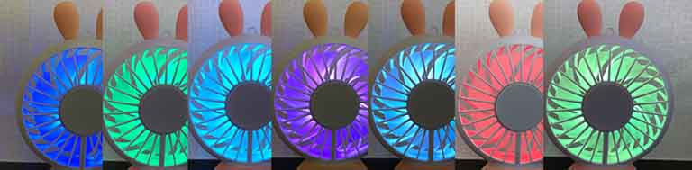 ダイソーハンディ扇風機色の変化の写真